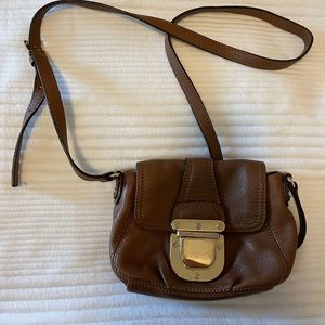 Brown leather Michael Kors crossbody bag